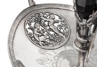 A Victorian Silver-Plate and Enameled Glass Epergne