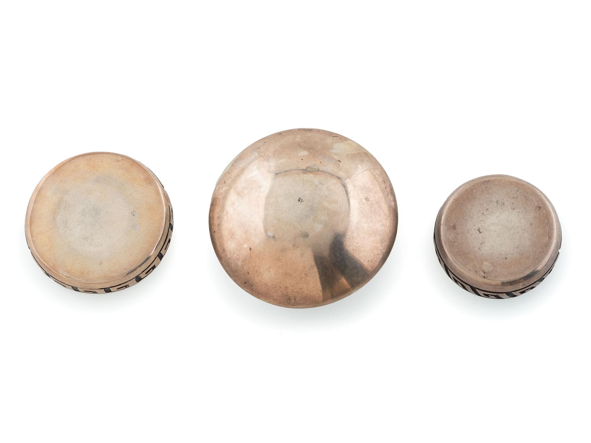 Group of Silver Overlay Seed Jars