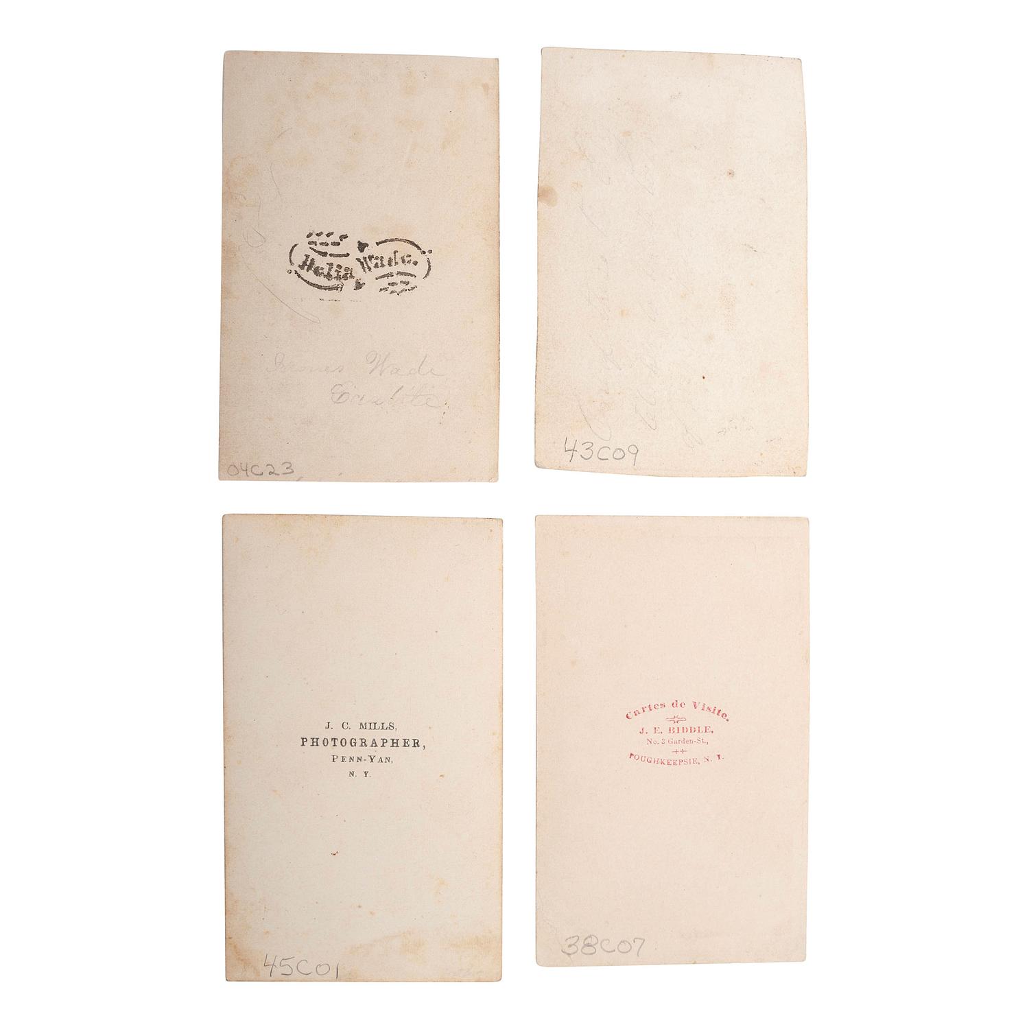 [CIVIL WAR]. A group of 4 CDVs of Union musicians, comprising: