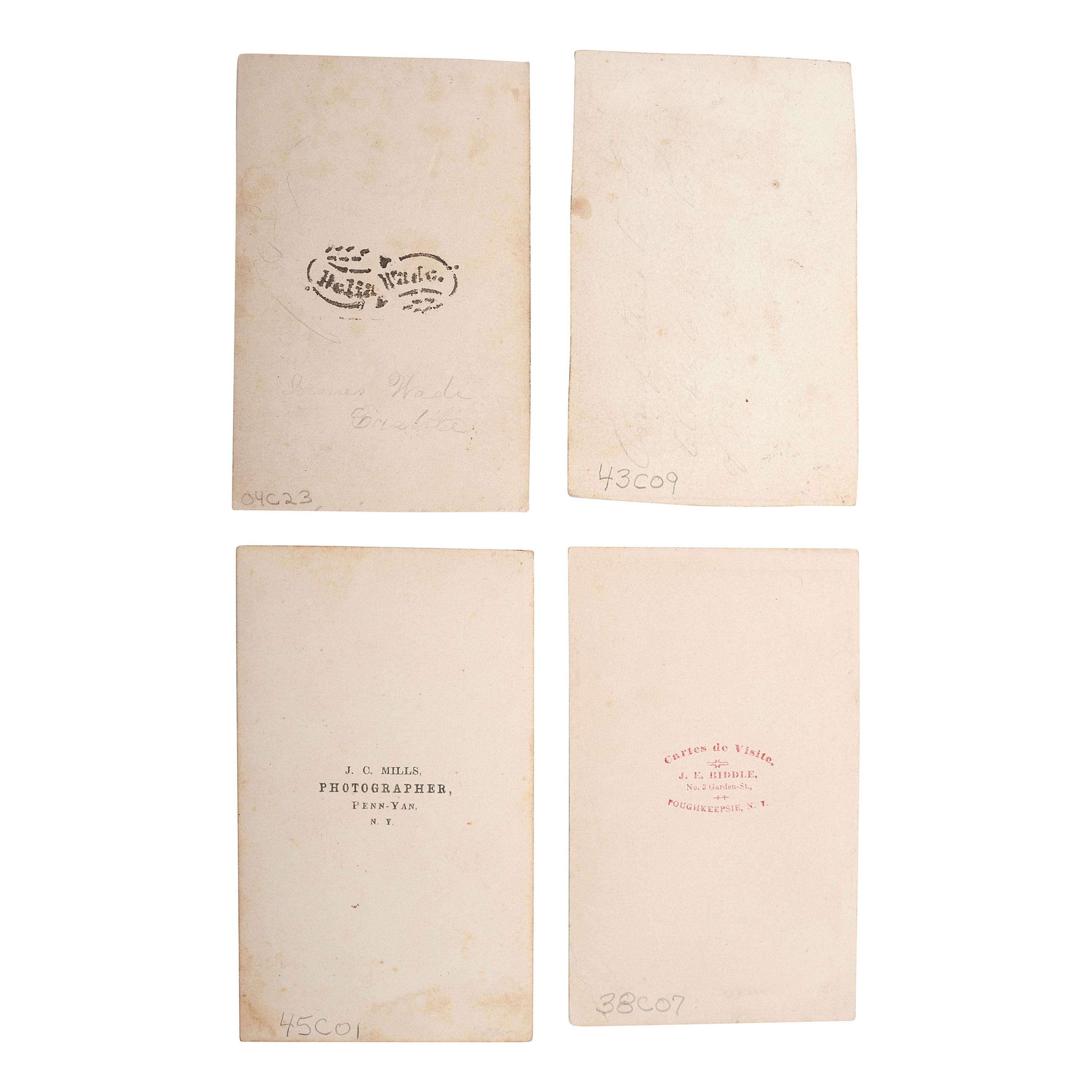 [CIVIL WAR]. A group of 4 CDVs of Union musicians, comprising: