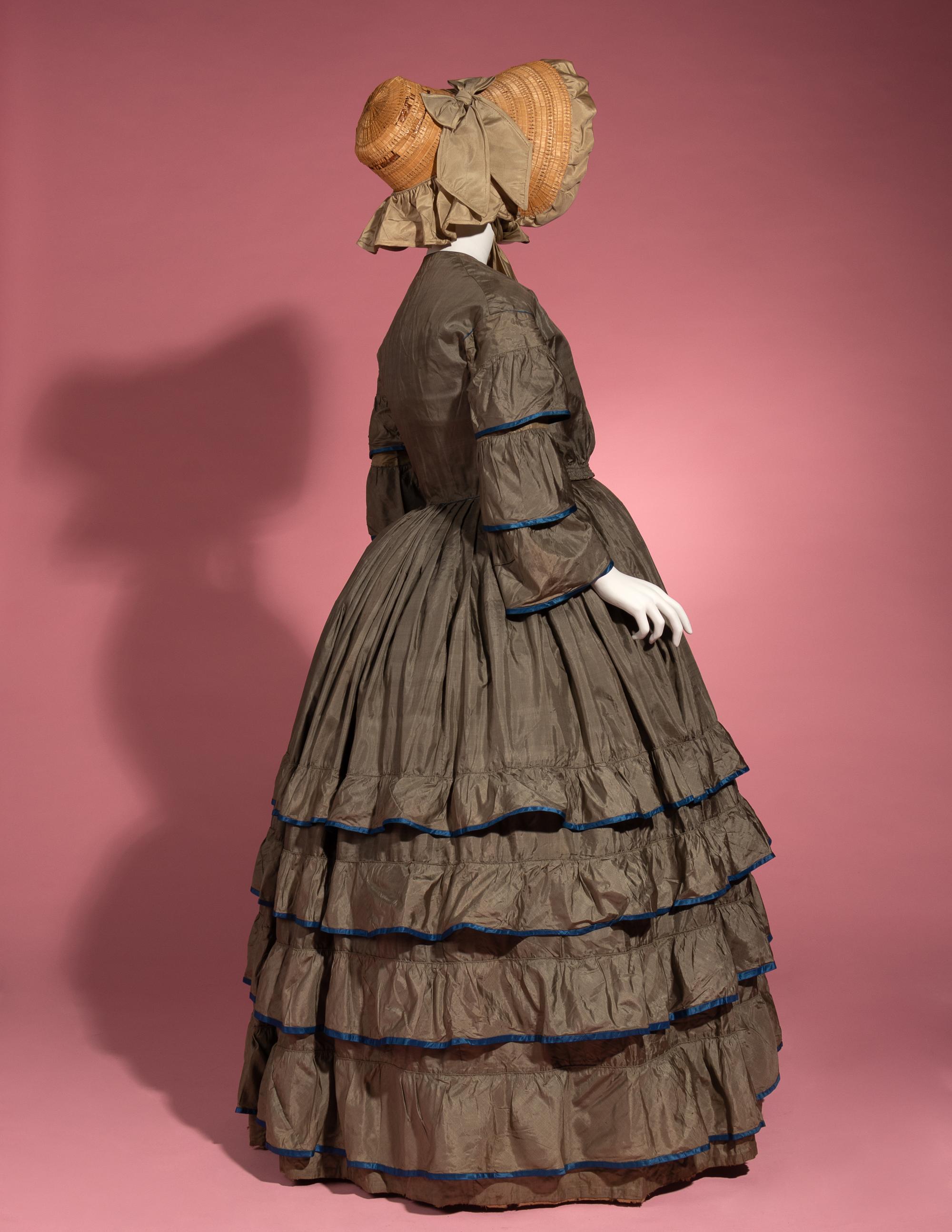 Silk Tiered Day Dress, 1850s