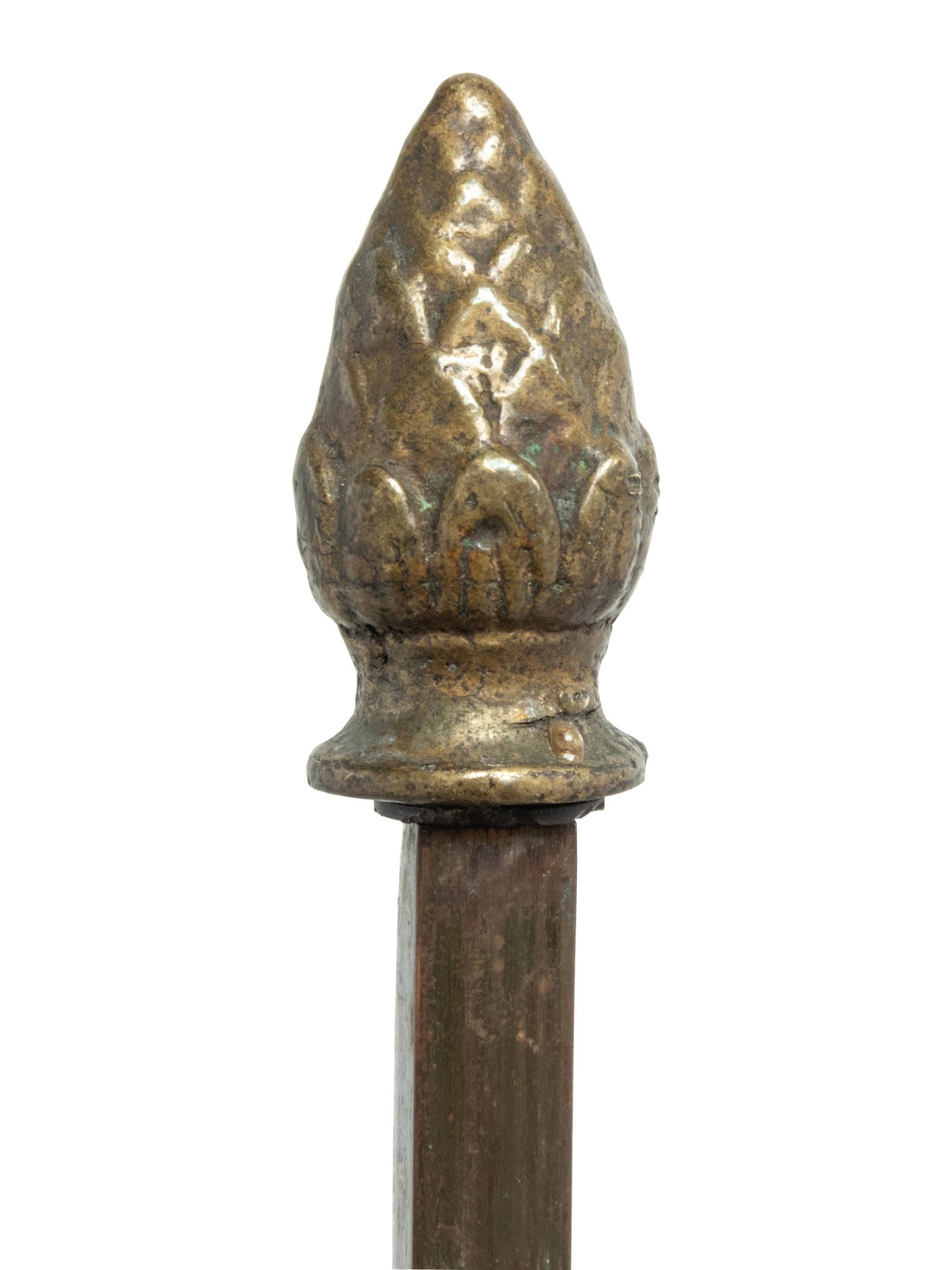 An Empire Style Brass Bouillotte Lamp