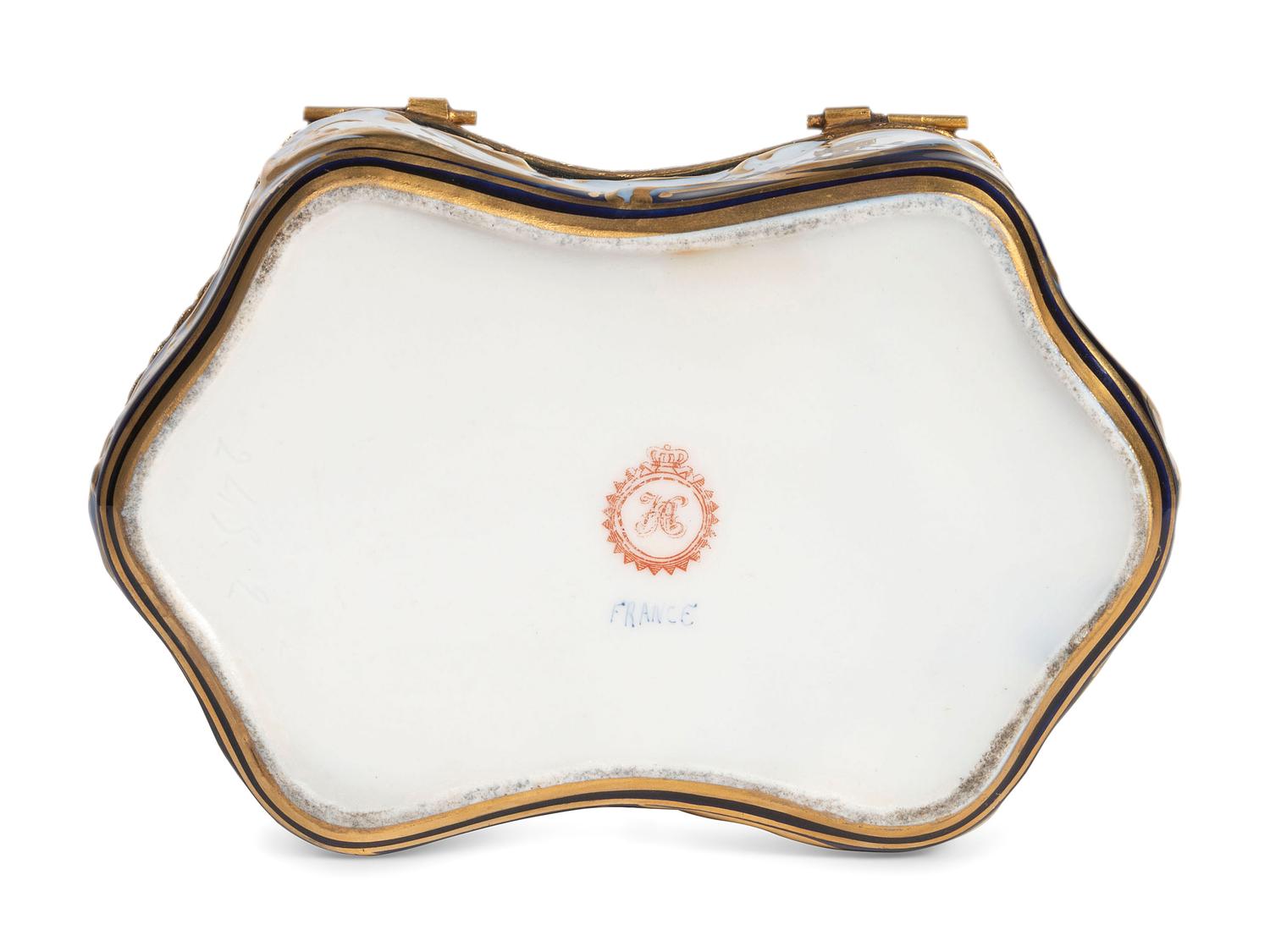 Five Sevres Style Porcelain Boxes