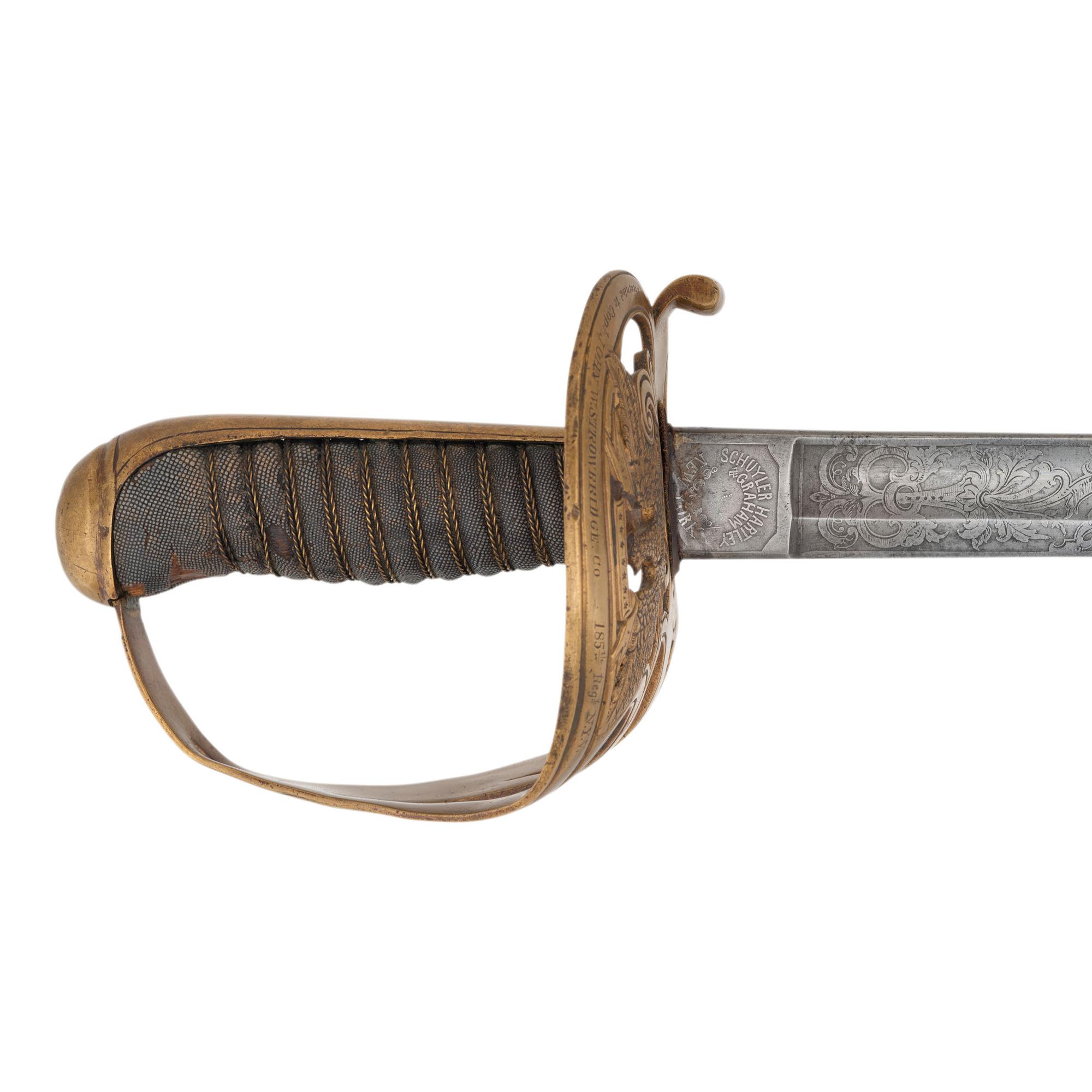 Schuyler, Hartley & Graham Retailed Clauberg Non-Regulation Staff & Field Officer's Sword of Capt. John Strowbridge - 158th NY Inf.