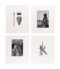 [MOSER, Barry, illustrator]. A suite of plates issued separately by Moser using his blocks from his illustrated book The Fall of Camelot (Enchanted World Series), New York: Time-Life Books, 1986.