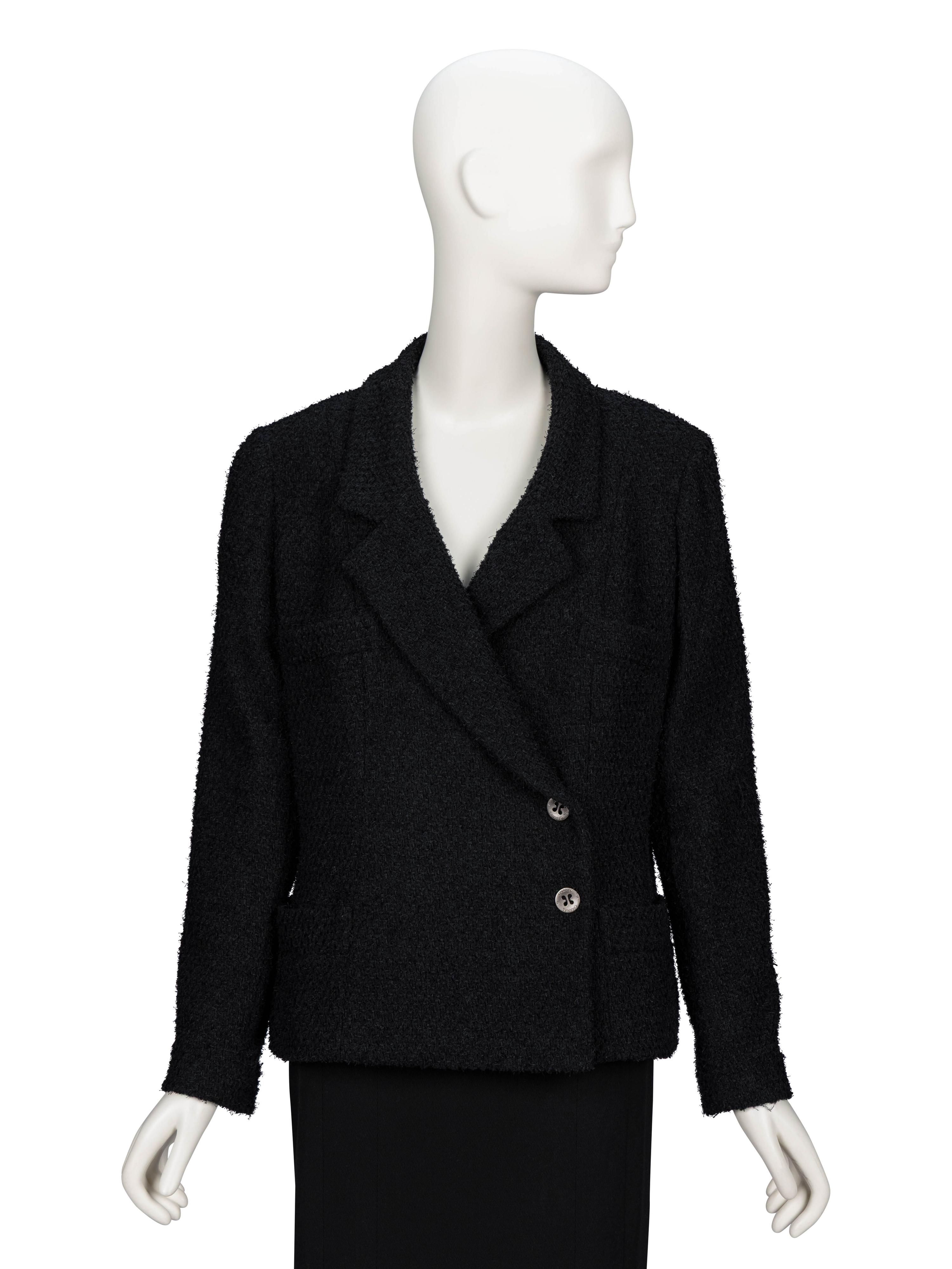 Chanel, Black Bouclé Tweed Jacket