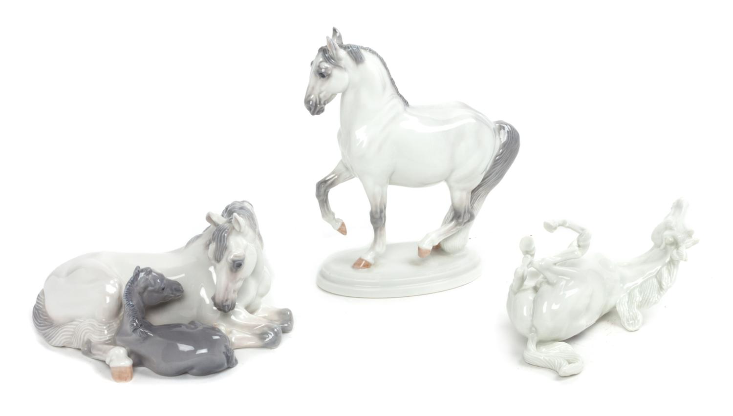 Three Royal Copenhagen Porcelain Figures or Figural Groups Width of widest 7 inches. — SECOND HALF 20TH CENTURY