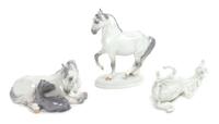 Three Royal Copenhagen Porcelain Figures or Figural Groups Width of widest 7 inches. — SECOND HALF 20TH CENTURY