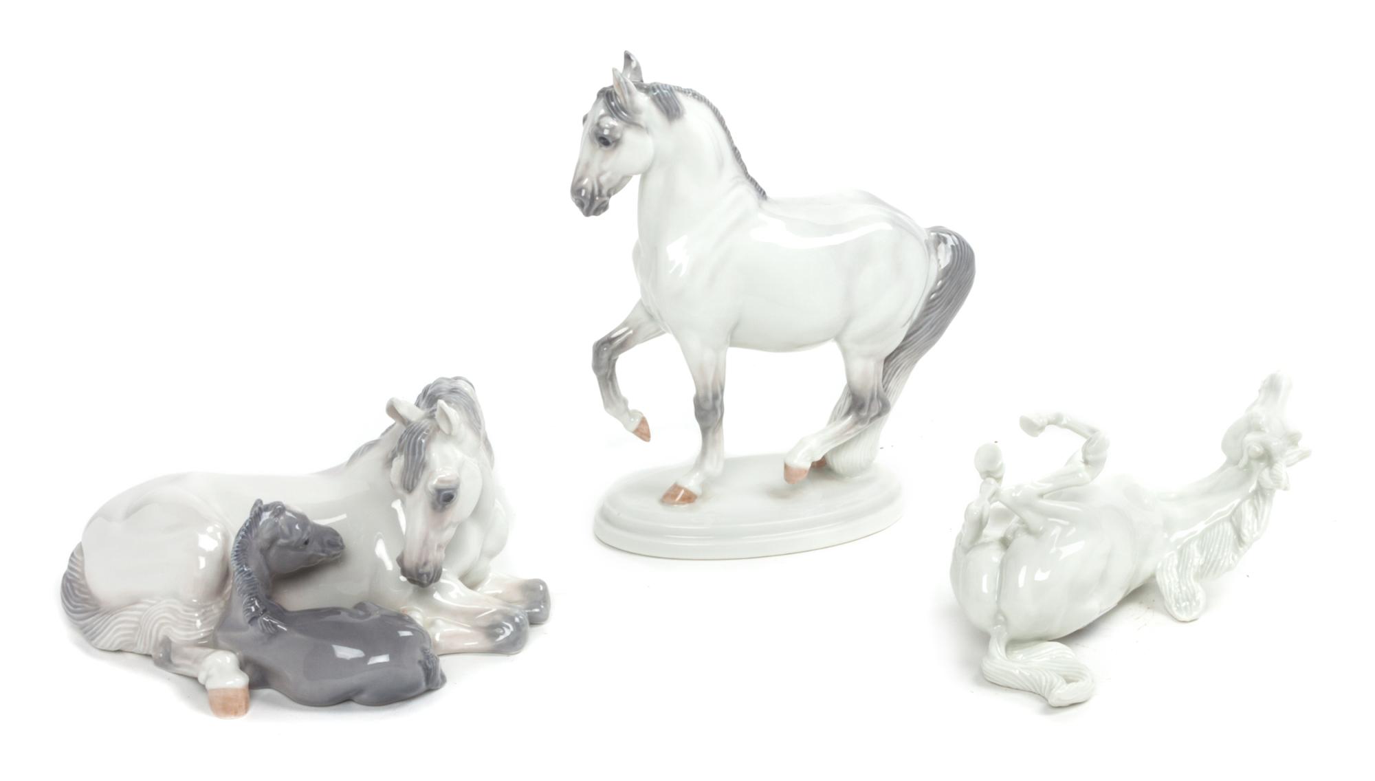 Three Royal Copenhagen Porcelain Figures or Figural Groups Width of widest 7 inches. — SECOND HALF 20TH CENTURY