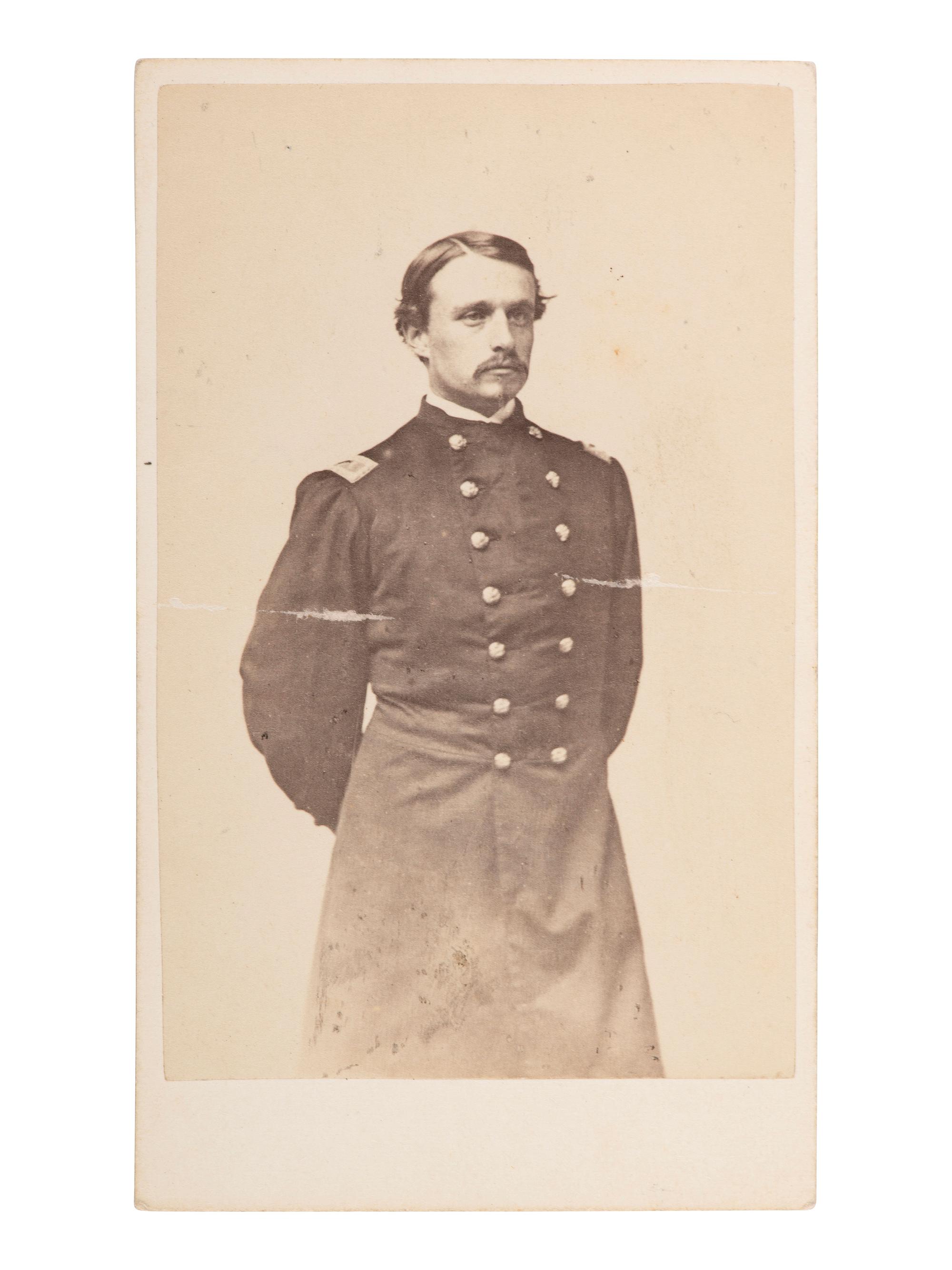 [CIVIL WAR]. CDV of Col. Robert Gould Shaw, 54th Mass. African American Infantry. Boston: Whipple.