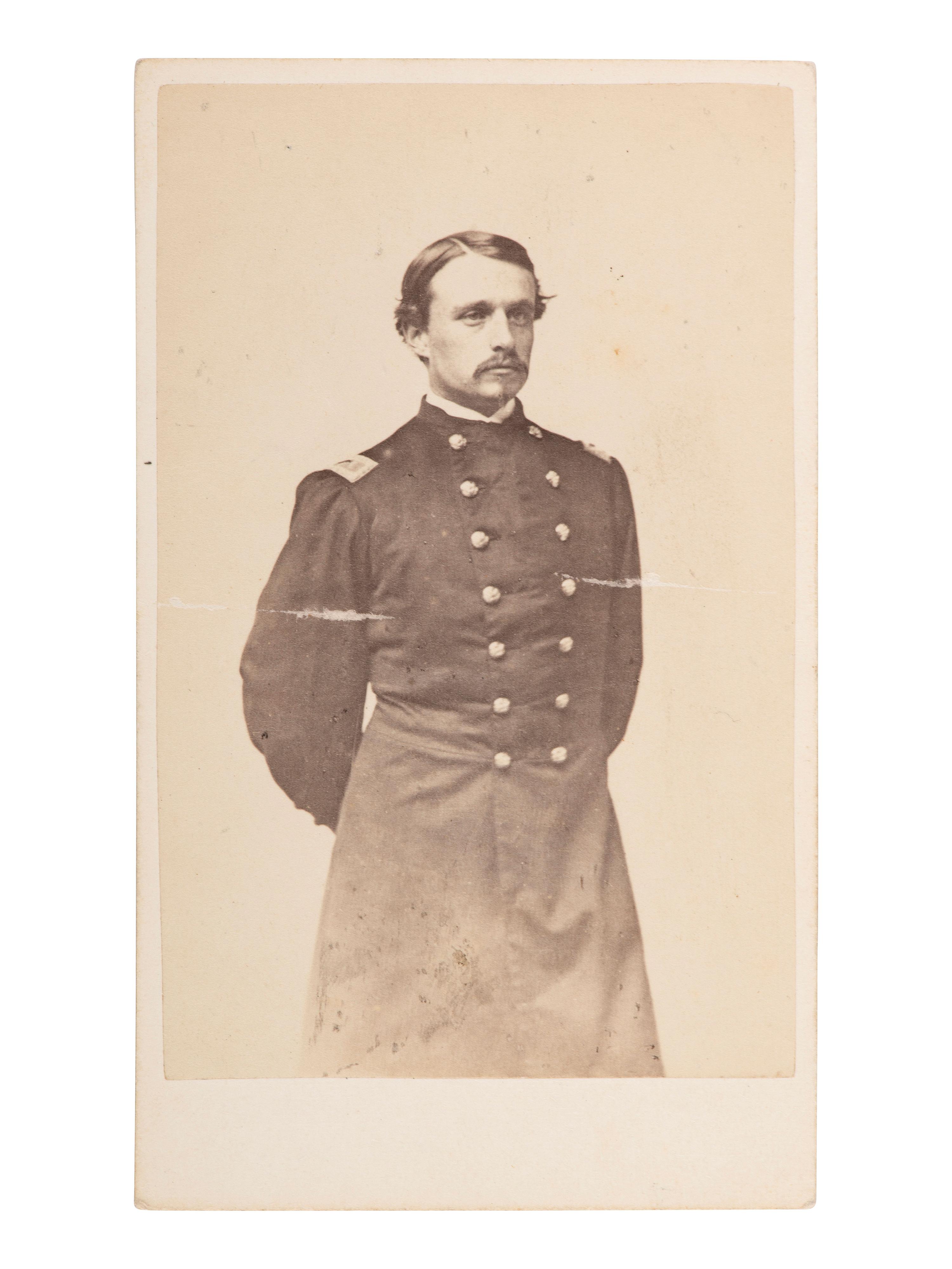 [CIVIL WAR]. CDV of Col. Robert Gould Shaw, 54th Mass. African American Infantry. Boston: Whipple.