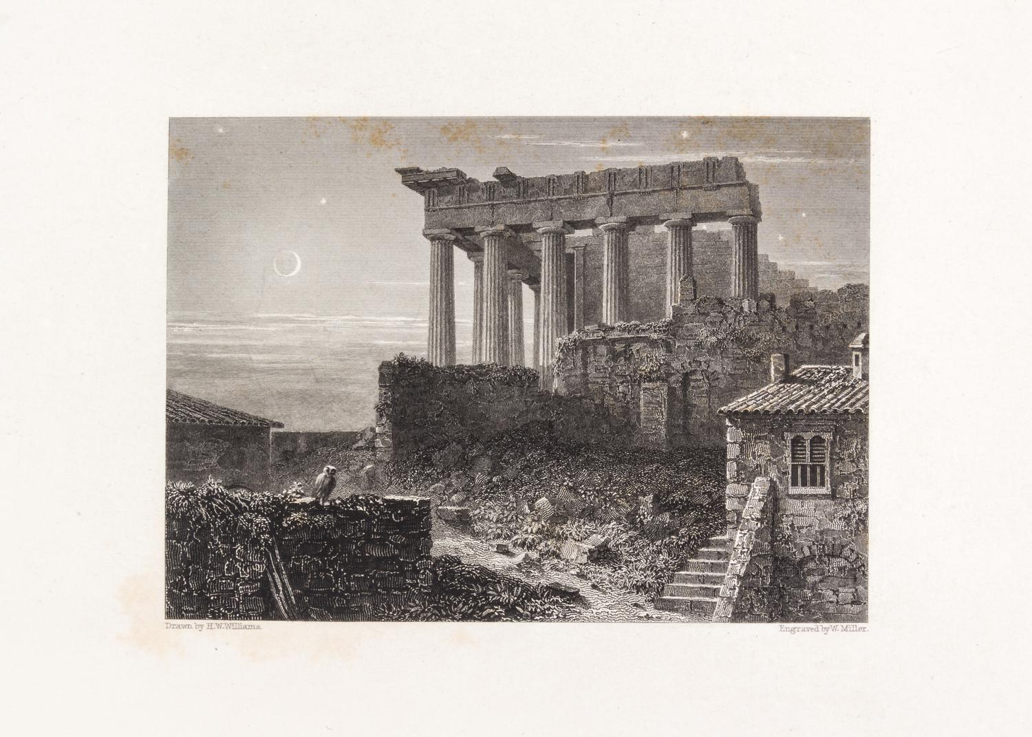 (GREECE) WILLIAMS, HUGH W. Select Views in Greece. London, 1829. 2 vols. in one. First ed. in book form.