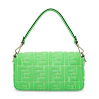 FENDI, MINT GREEN QUILTED LEATHER BAGUETTE