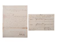 [CIVIL WAR-NEW YORK]. A group of letters and documents relating to New York regiments, comprising: