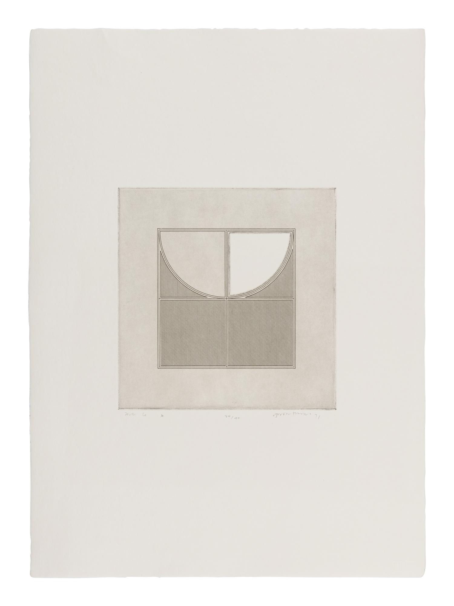 A Set of 6 Prints from Arcs Within a Square , 1971
