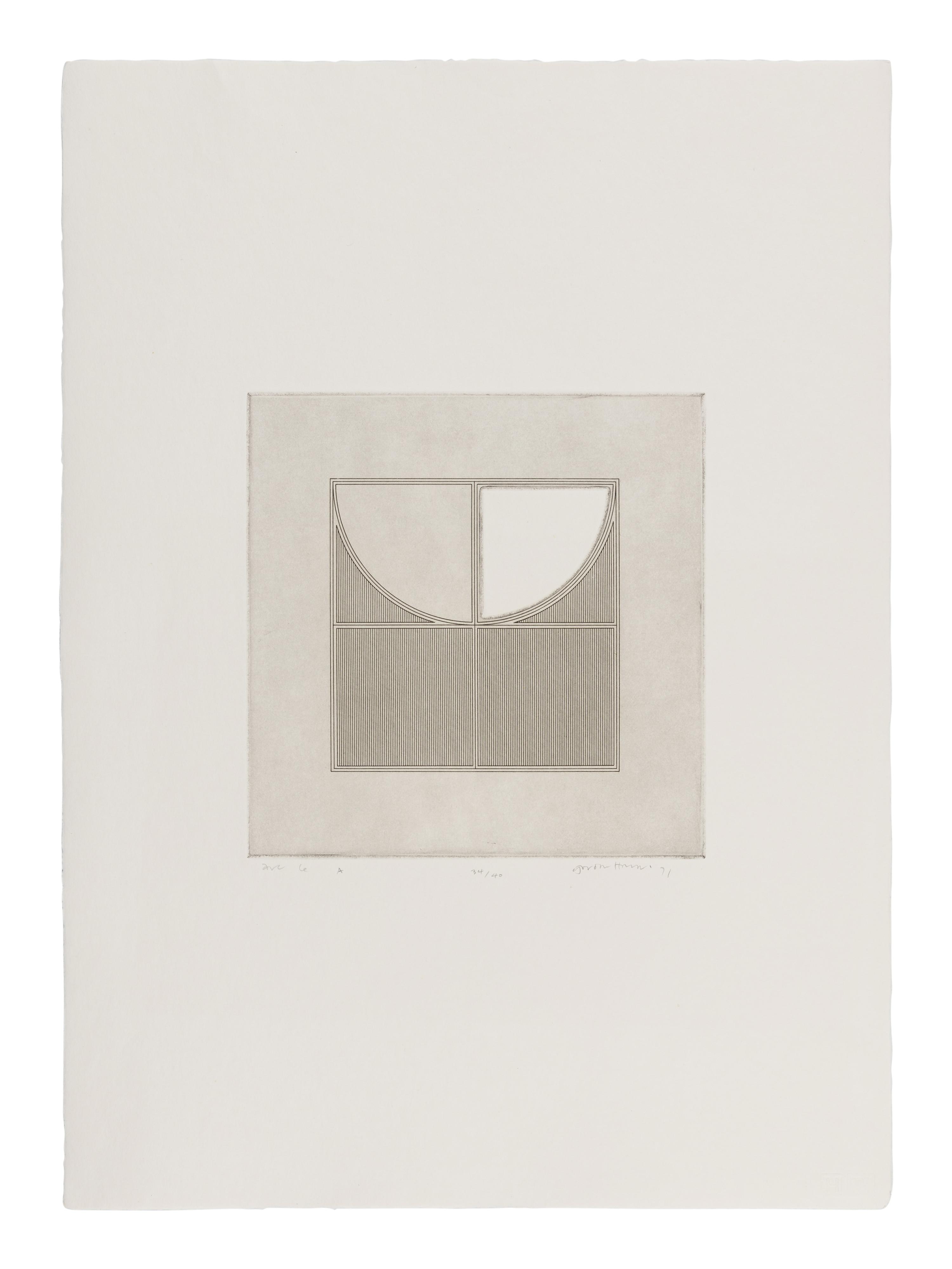 A Set of 6 Prints from Arcs Within a Square , 1971