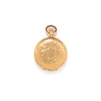 WALTHAM, 18K YELLOW GOLD HUNTER CASE POCKET WATCH