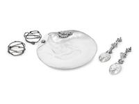 A Steven Dweck Silver-Mounted Mother of Pearl Dish