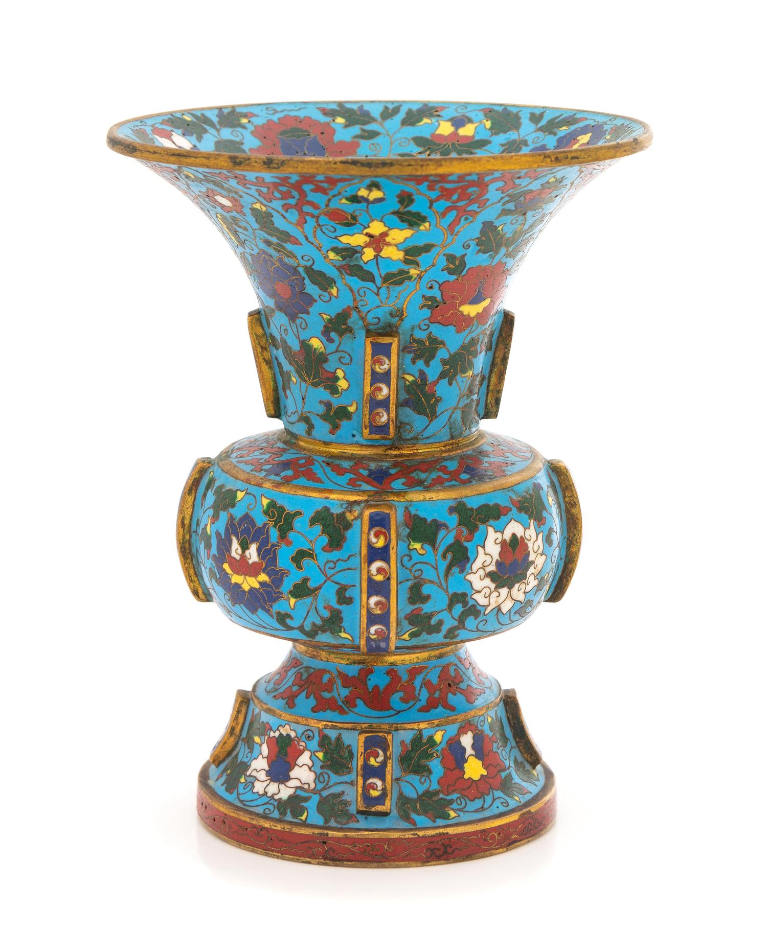 A Chinese Cloisonné Enamel Zun Vase