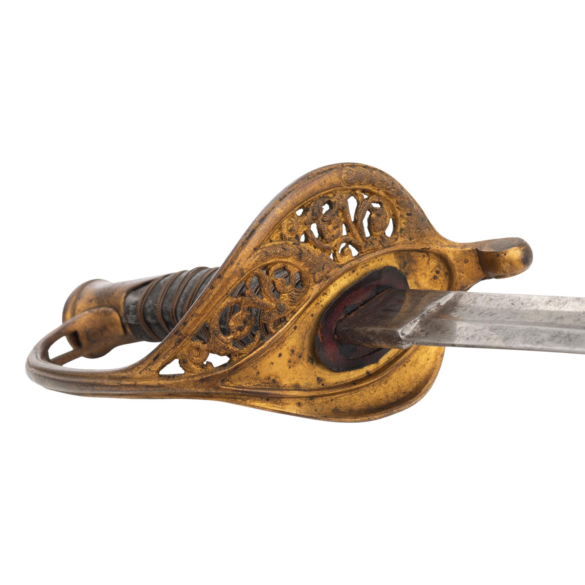 Imported Foot Officer's Sword Presented to Maj. (Col.) James A. Lane - 102nd New York Infantry - WIA at Gettysburg.