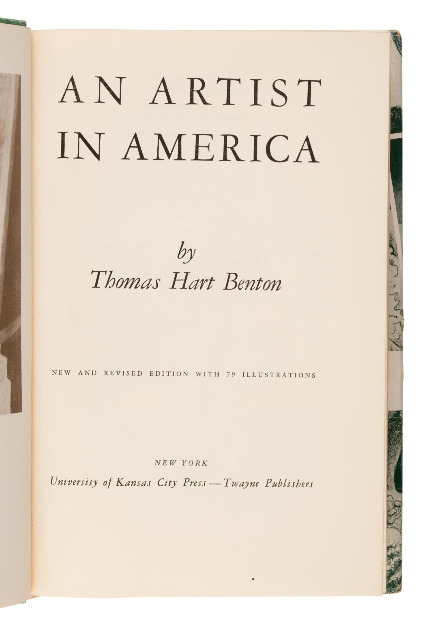 Benton, Thomas Hart (1889-1975). An Artist in America . New York: University of Kansas City Press, 1951.