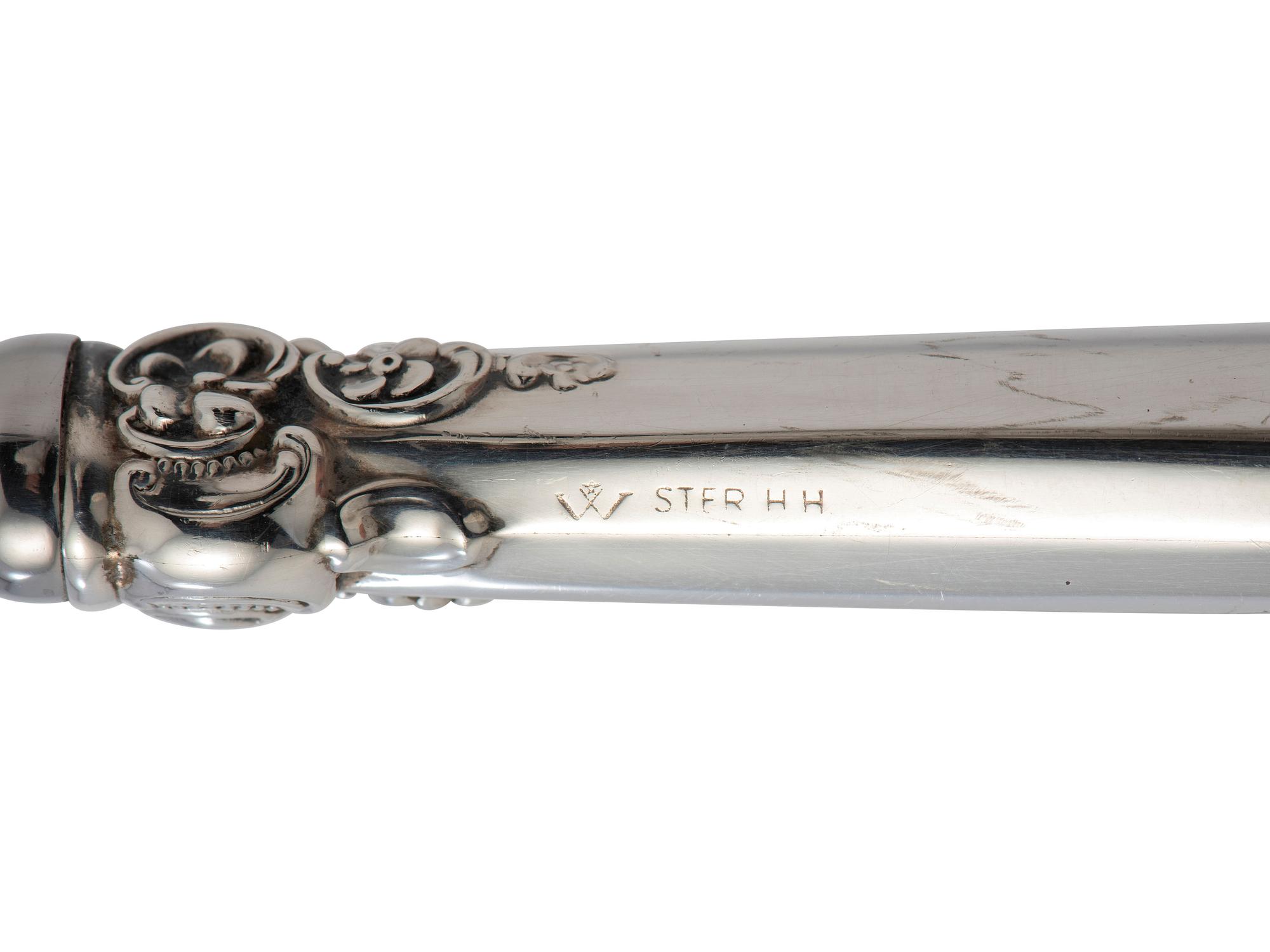 A Wallace Silversmiths Grand Baroque Silver Flatware Service