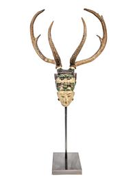 A Burmese Nat Bust With Antlers