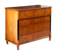 An Austrian Neoclassical Part-Ebonized Walnut Commode