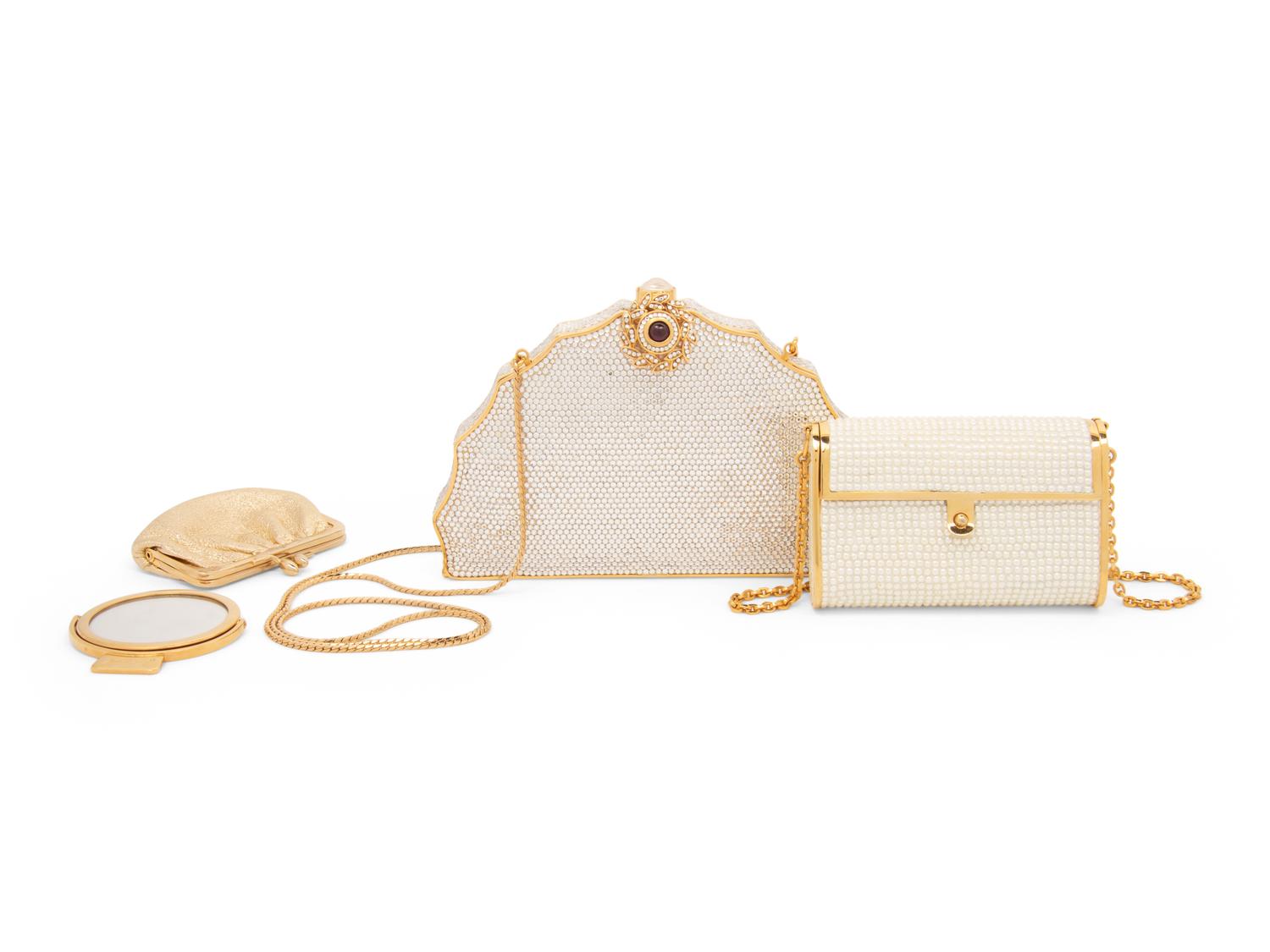 Two Judith Leiber Minaudière Clutches Formerly Owned by Elizabeth Taylor, 1980-90s