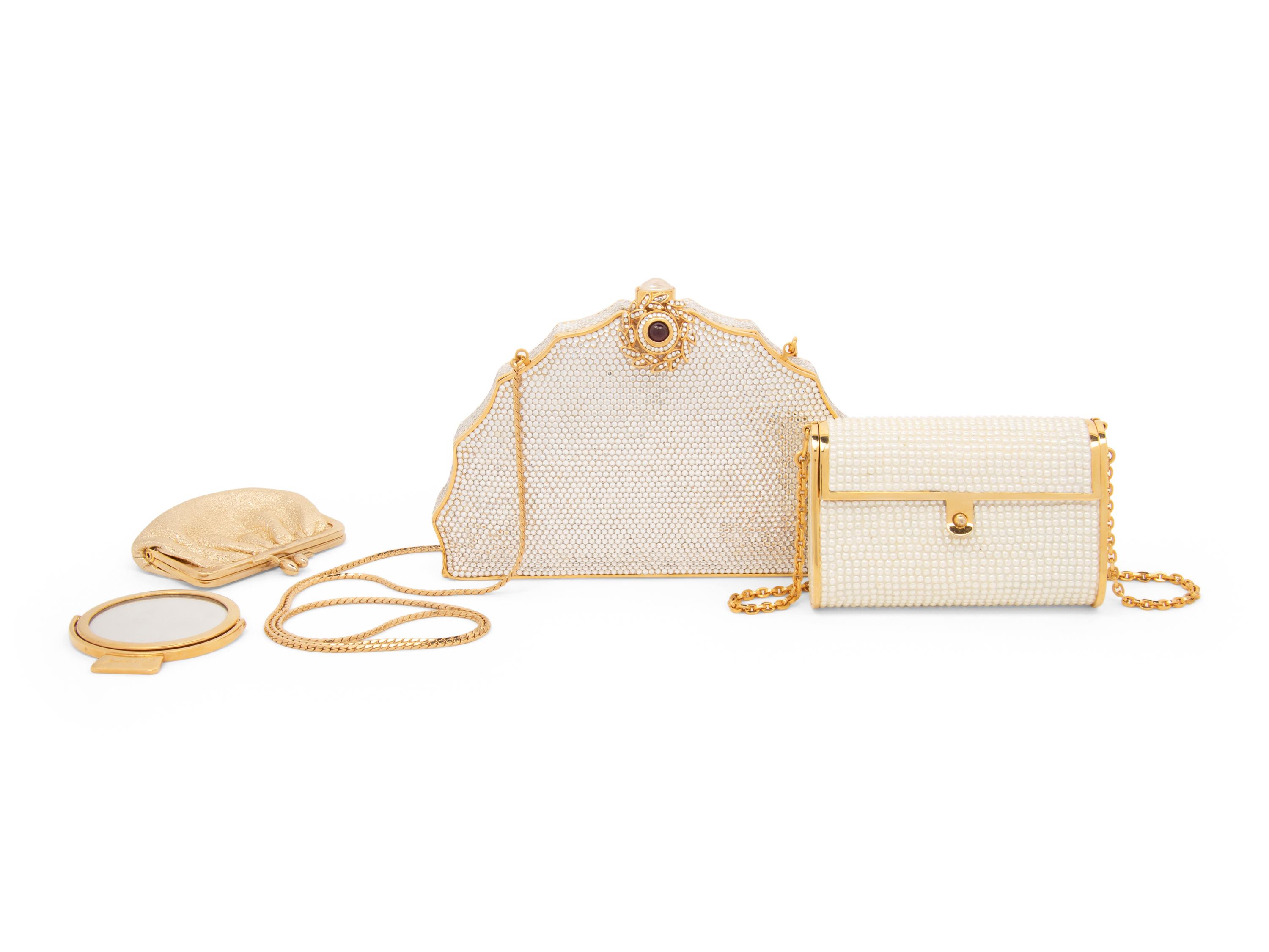 Two Judith Leiber Minaudière Clutches Formerly Owned by Elizabeth Taylor, 1980-90s