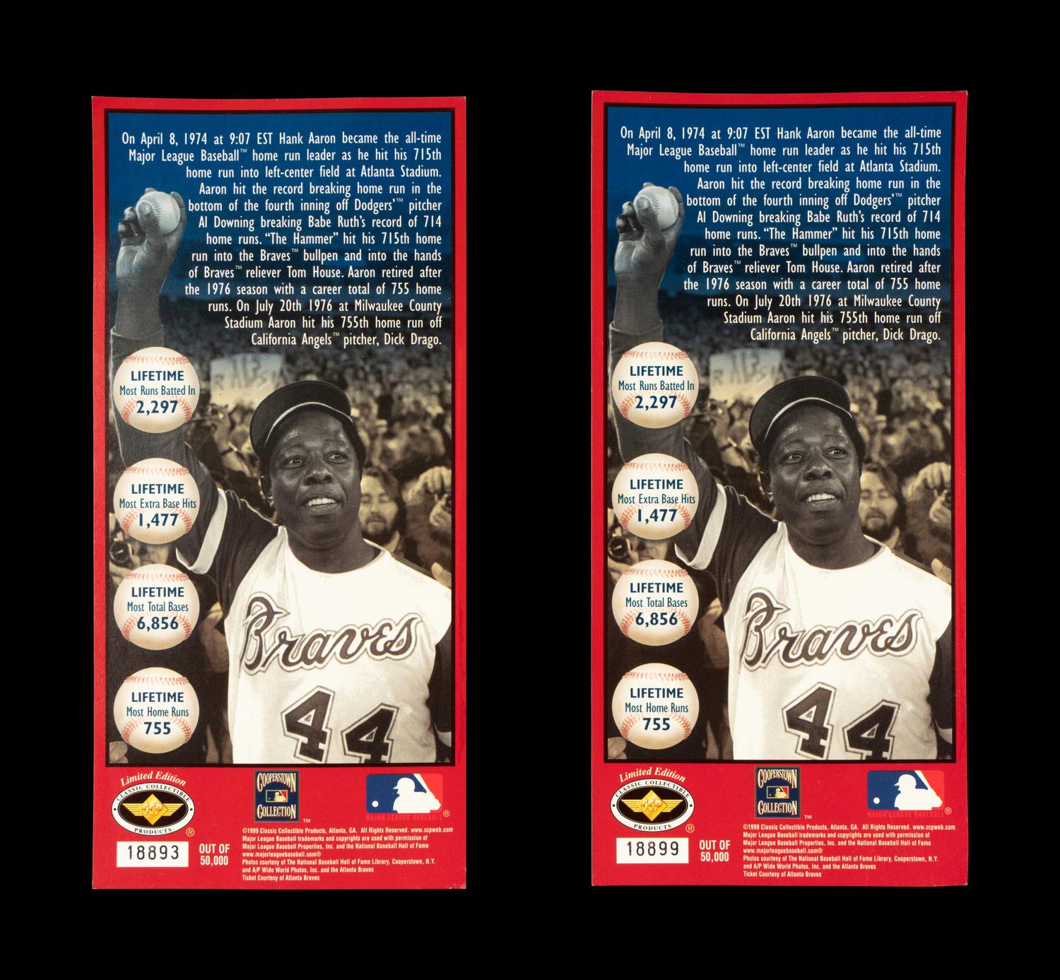 A Group of Hank Aaron 715 Home Run Anniversary Commemorative Items,