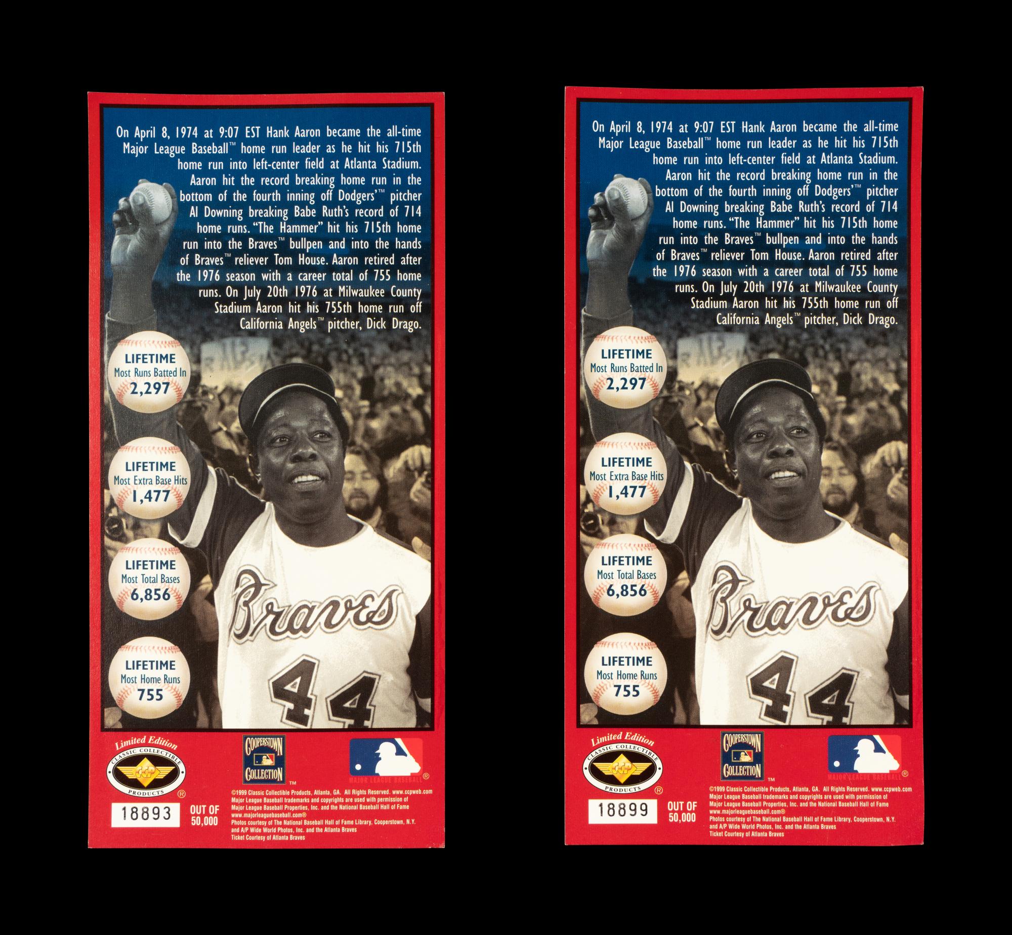 A Group of Hank Aaron 715 Home Run Anniversary Commemorative Items,