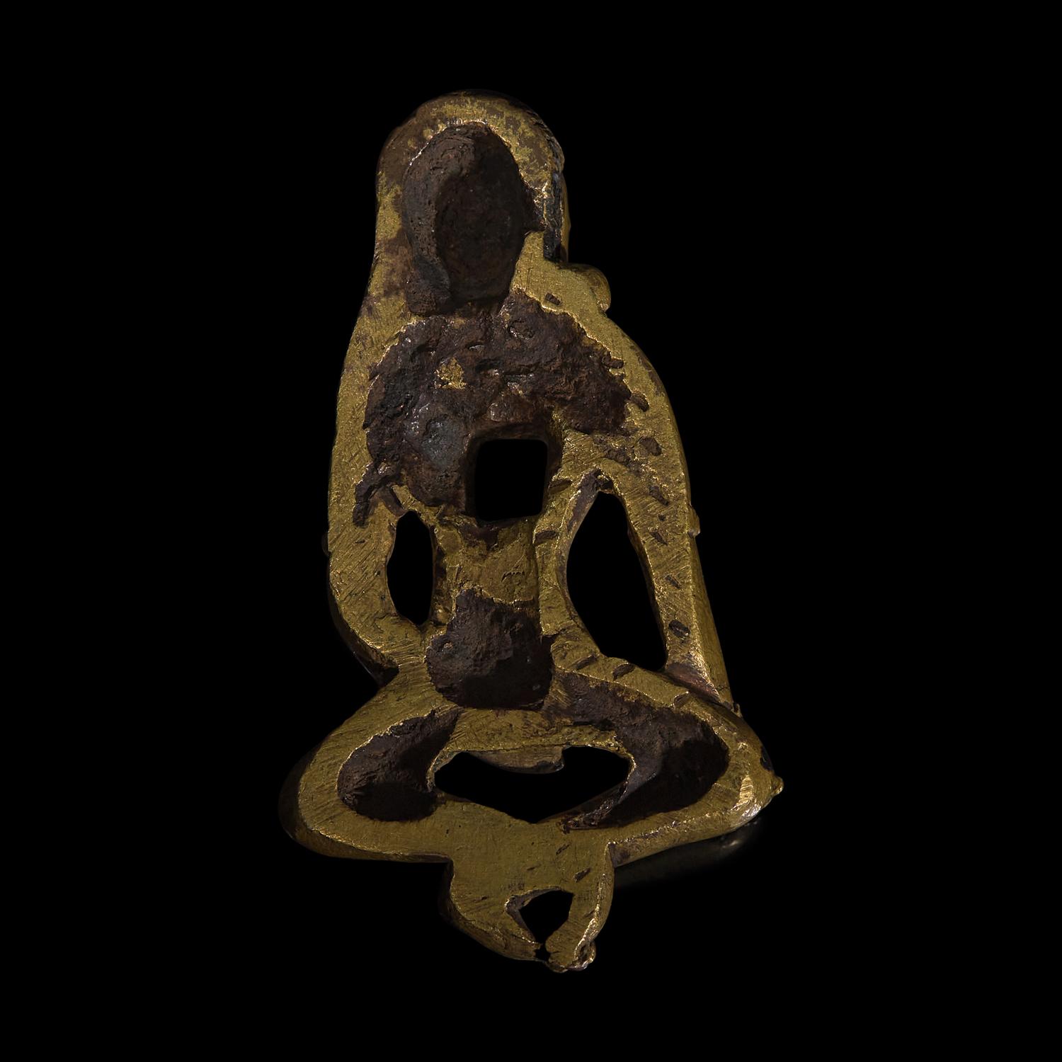 An Unusual Embellished Gilt Bronze Figure, Possibly Depicting a Vajravetali