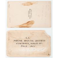Two Civil War CDVs of Union and Confederate Batteries at Vicksburg, MS