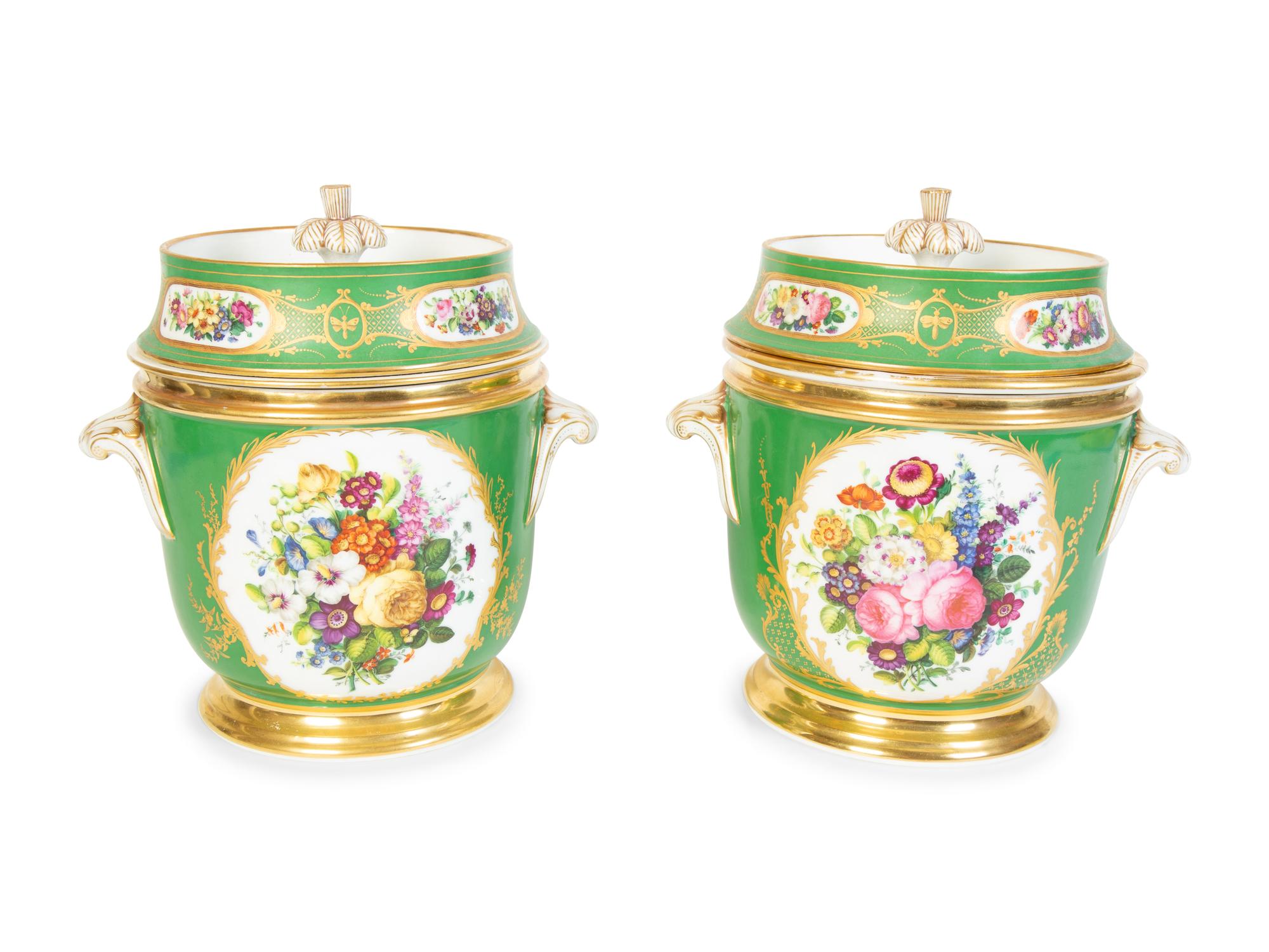 A Pair of Sevres Style Porcelain Fruit Coolers — 19TH CENTURY