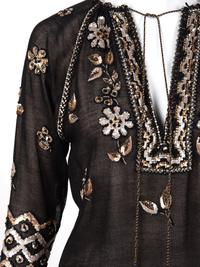 Yves Saint Laurent Haute Couture Embellished Silk Top, 1970-2000s
