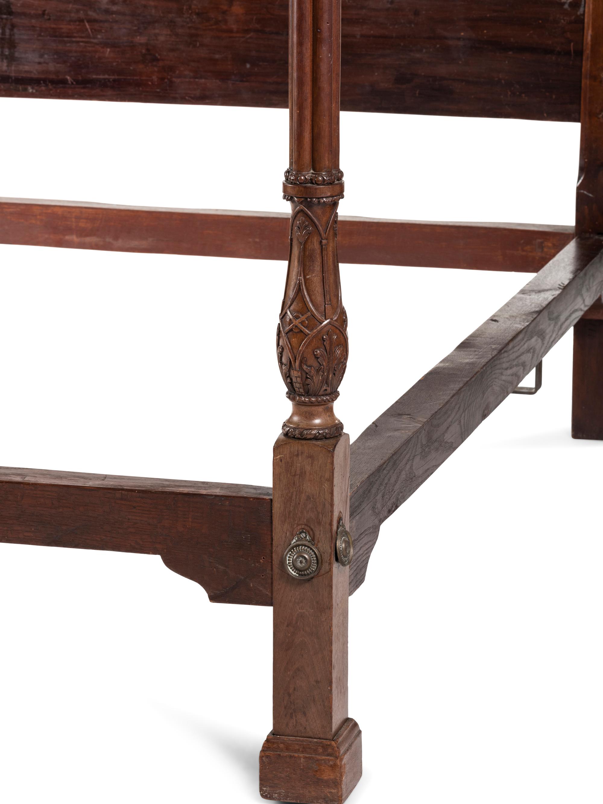 A Chippendale Carved Mahogany Four-Post Tester Bedstead