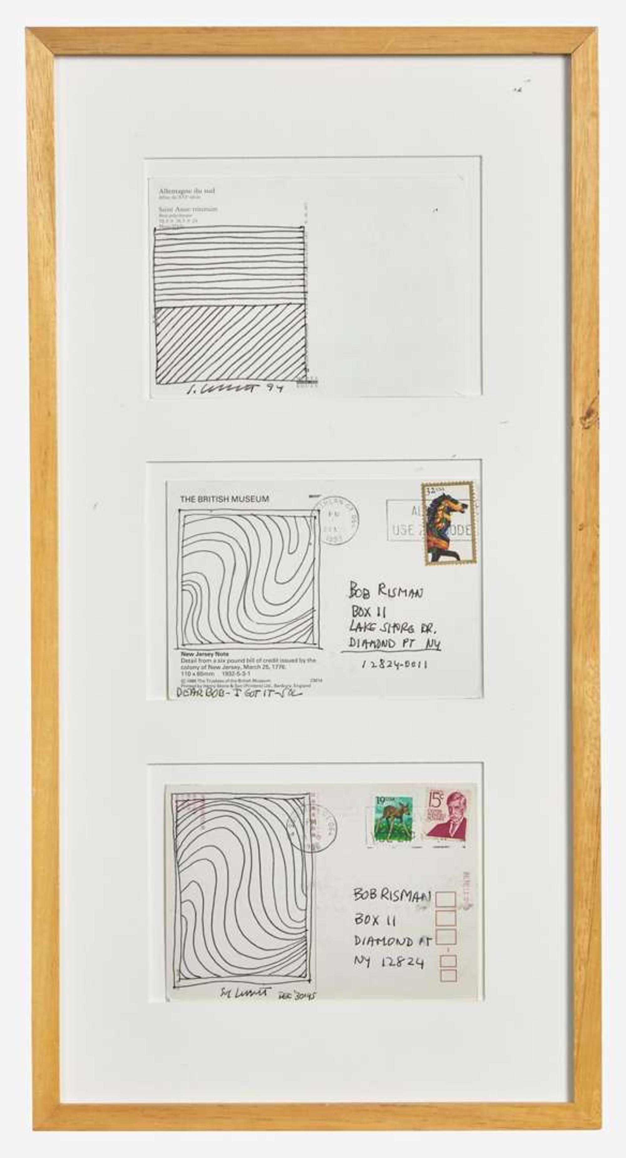 Sol LeWitt (American, 1928-2007) - Three Postcards