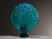 A Daum Pâte de Verre Peacock