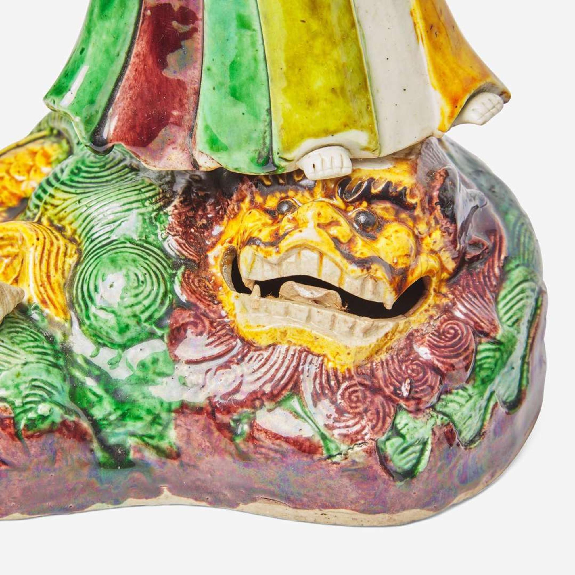 Two Chinese famille verte figures 素三彩瓷塑兩件 Kangxi period ? ??