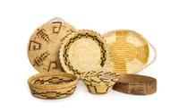 A Group of Fourteen Tohono O'odham Baskets Height of tallest 16 3/4 inches.
