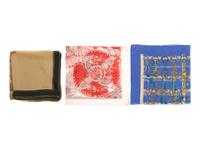 Three Hermès Silk Chiffon Scarves