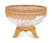 A Baccarat Gilt Metal Mounted Center Bowl