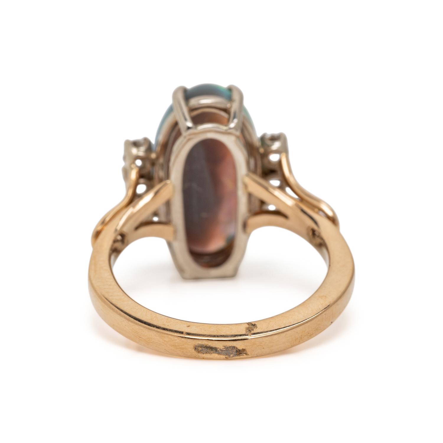 OPAL AND DIAMOND RING