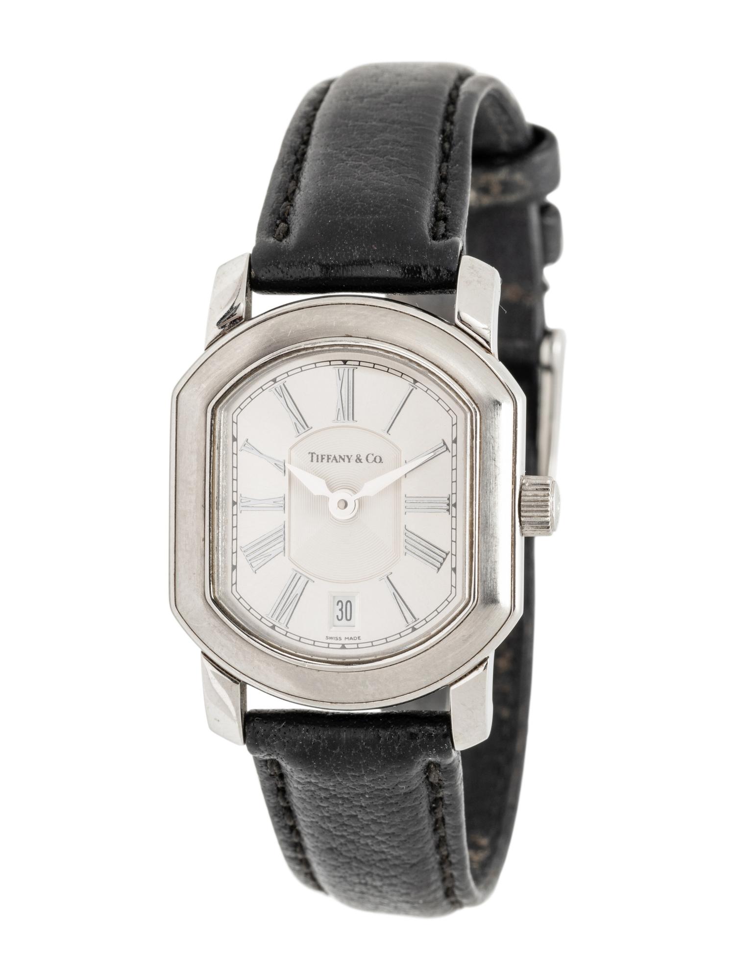 TIFFANY & CO., STAINLESS STEEL 'MARK COUPE' WATCH