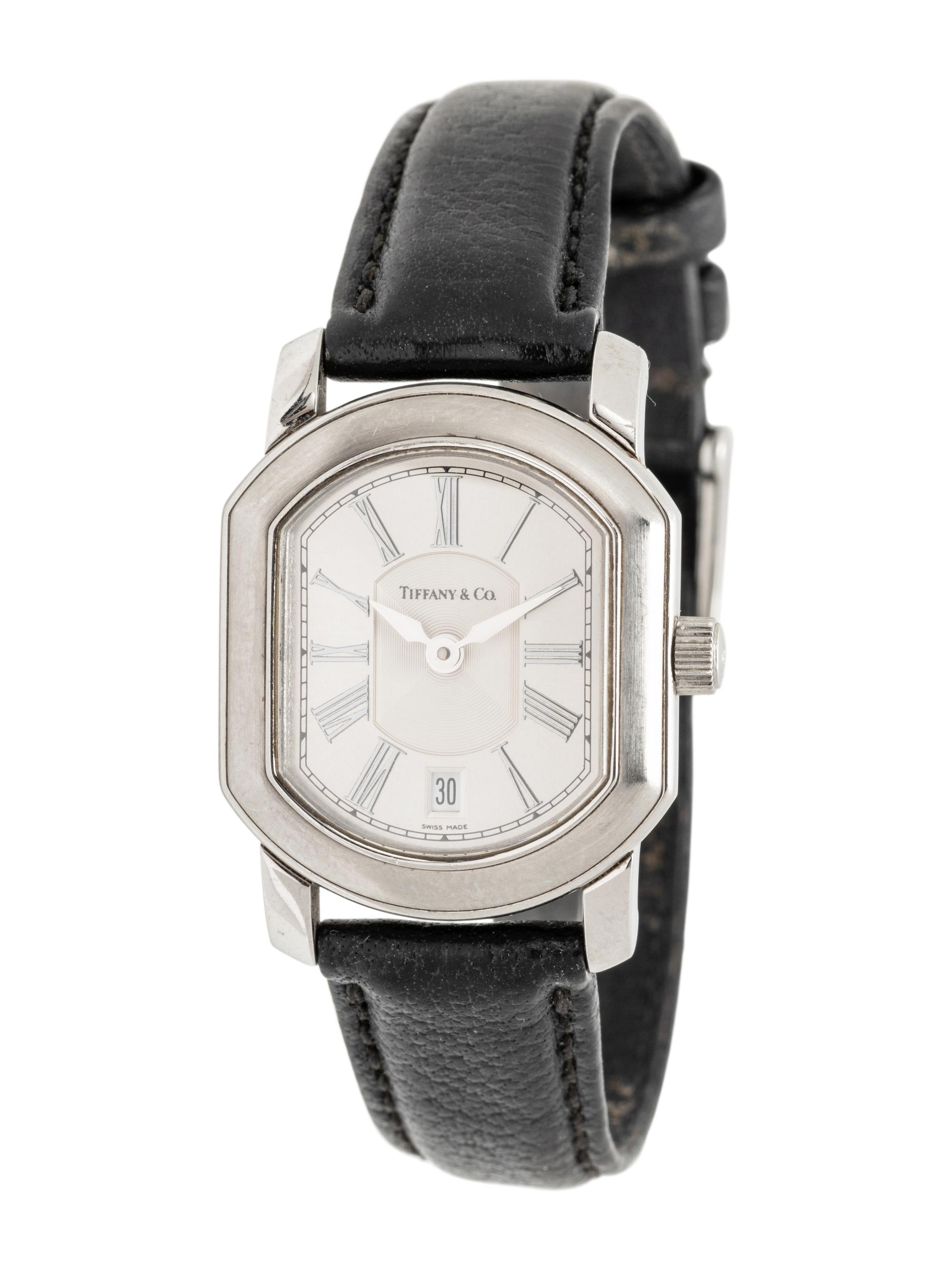 TIFFANY & CO., STAINLESS STEEL 'MARK COUPE' WATCH