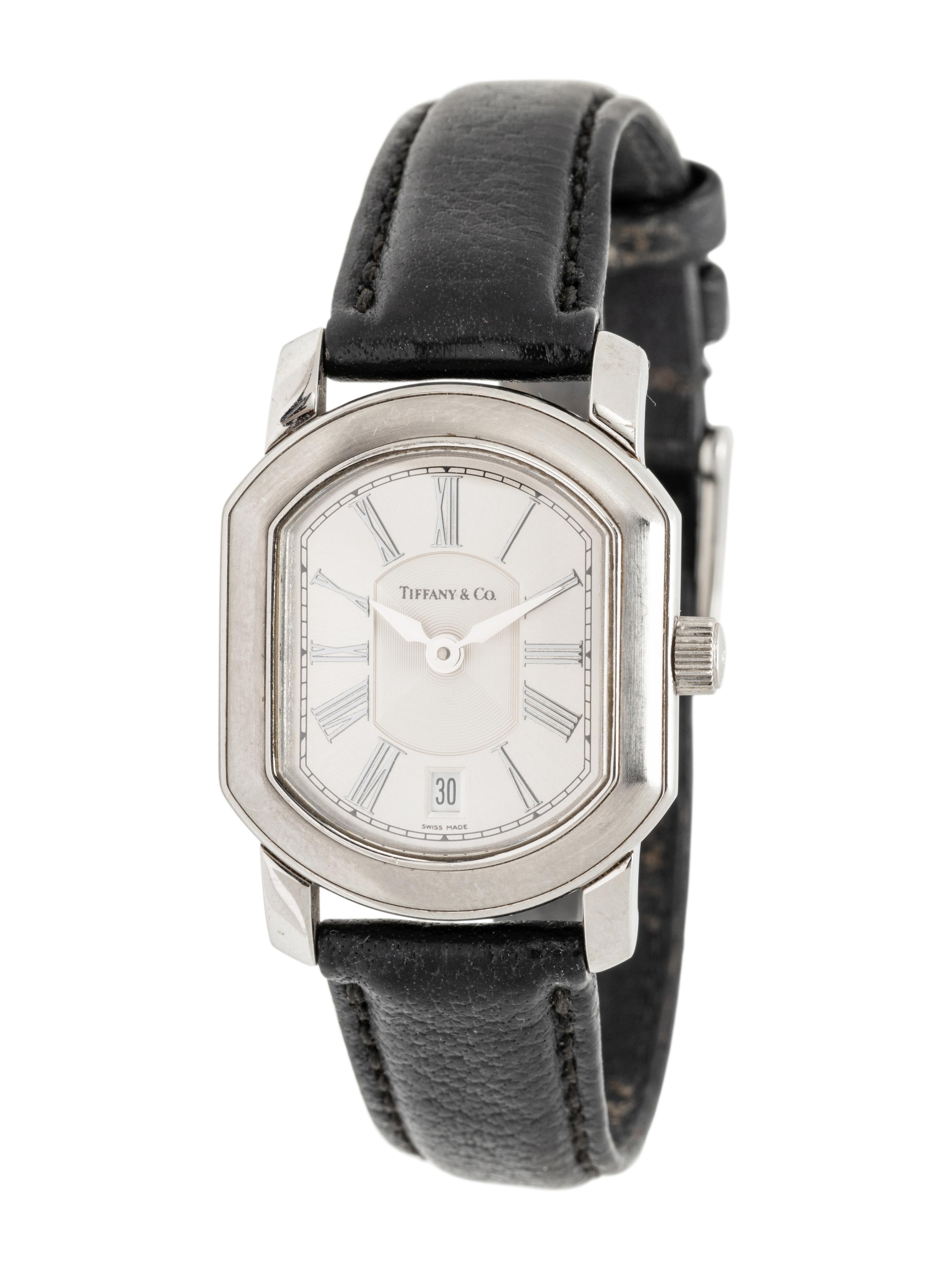 TIFFANY & CO., STAINLESS STEEL 'MARK COUPE' WATCH