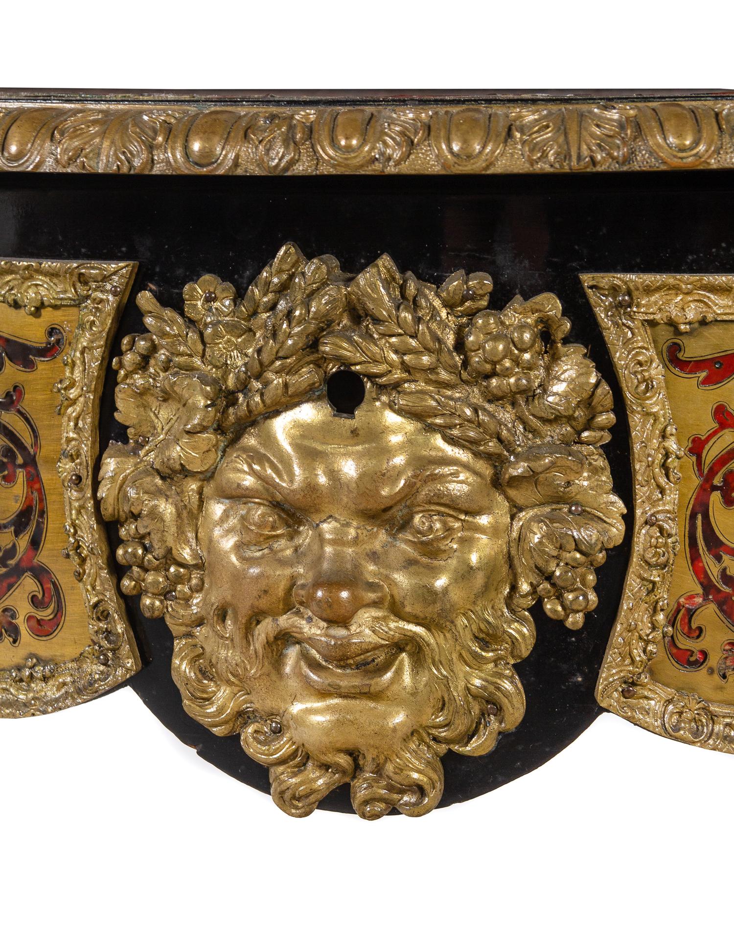 A Fine Napoleon III Gilt Bronze Mounted Boulle Marquetry and Tortoise Shell Center Table