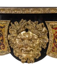 A Fine Napoleon III Gilt Bronze Mounted Boulle Marquetry and Tortoise Shell Center Table