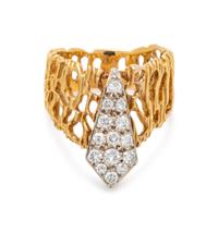 BICOLOR GOLD AND DIAMOND RING